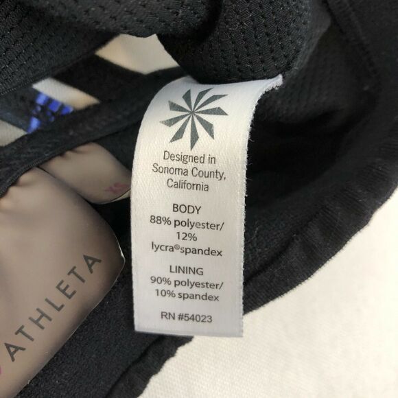 Athleta Womens Sports Bra XS Havana Fully Focused Athletic Straps Multi Stripe - Picture 7 of 7